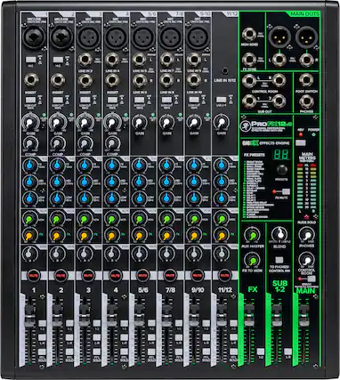 Front. Mackie - ProFX12v3 Professional Effects Mixer with USB - Black.