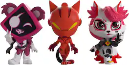 Youtooz - Fortnite Minitooz 3-Pack: Raven Team Leader, Lynx, Kimiko Five-Tails (2.2" - 2.6" Figures)