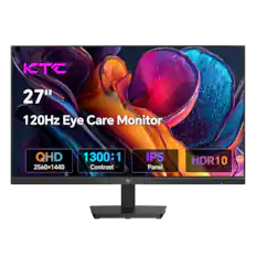 KTC 27" 120Hz Eye Care Monitor
QHD 2560x1440
1300:1 Contrast
IPS Panel
HDR10