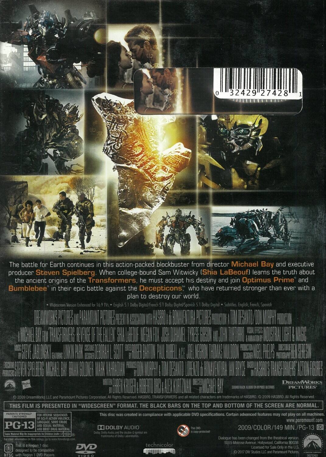 Alt View 1. Transformers: Revenge of the Fallen   - DVD.