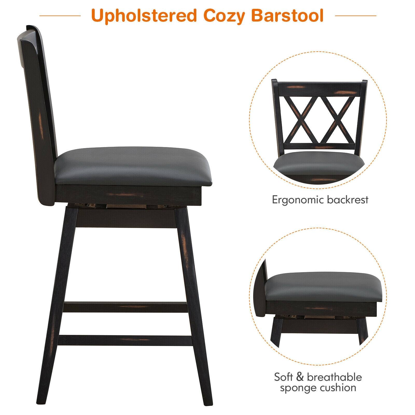 Upholstered Cozy Barstool
Ergonomic backrest
Soft & breathable sponge cushion