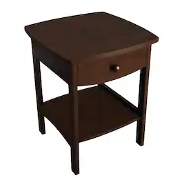 Hivvago - Accent Table Nightstand with One Drawer - Brown