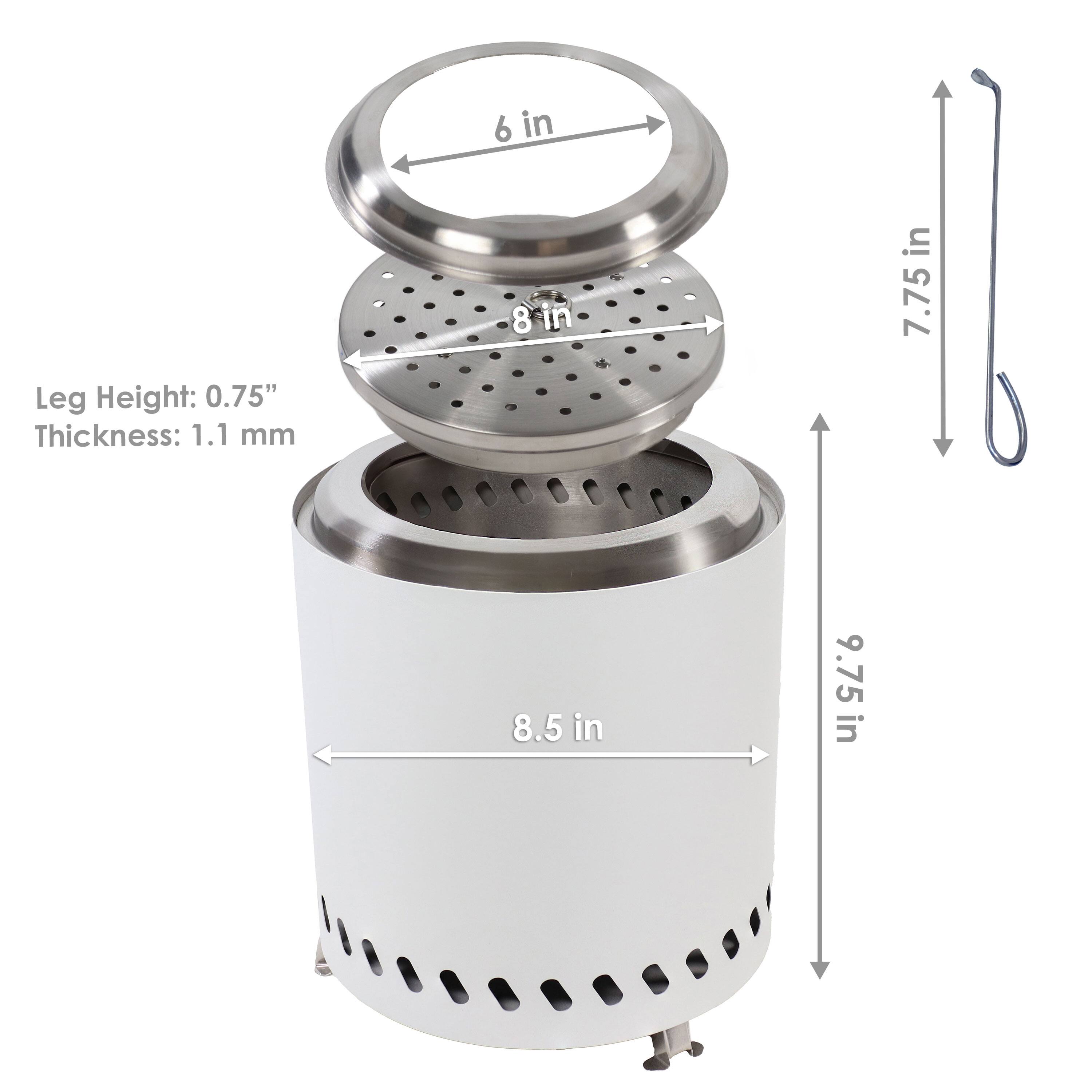 Leg Height: 0.75"  
Thickness: 1.1 mm  

6 in  
8 in  
8.5 in  
9.75 in  

7.75 in