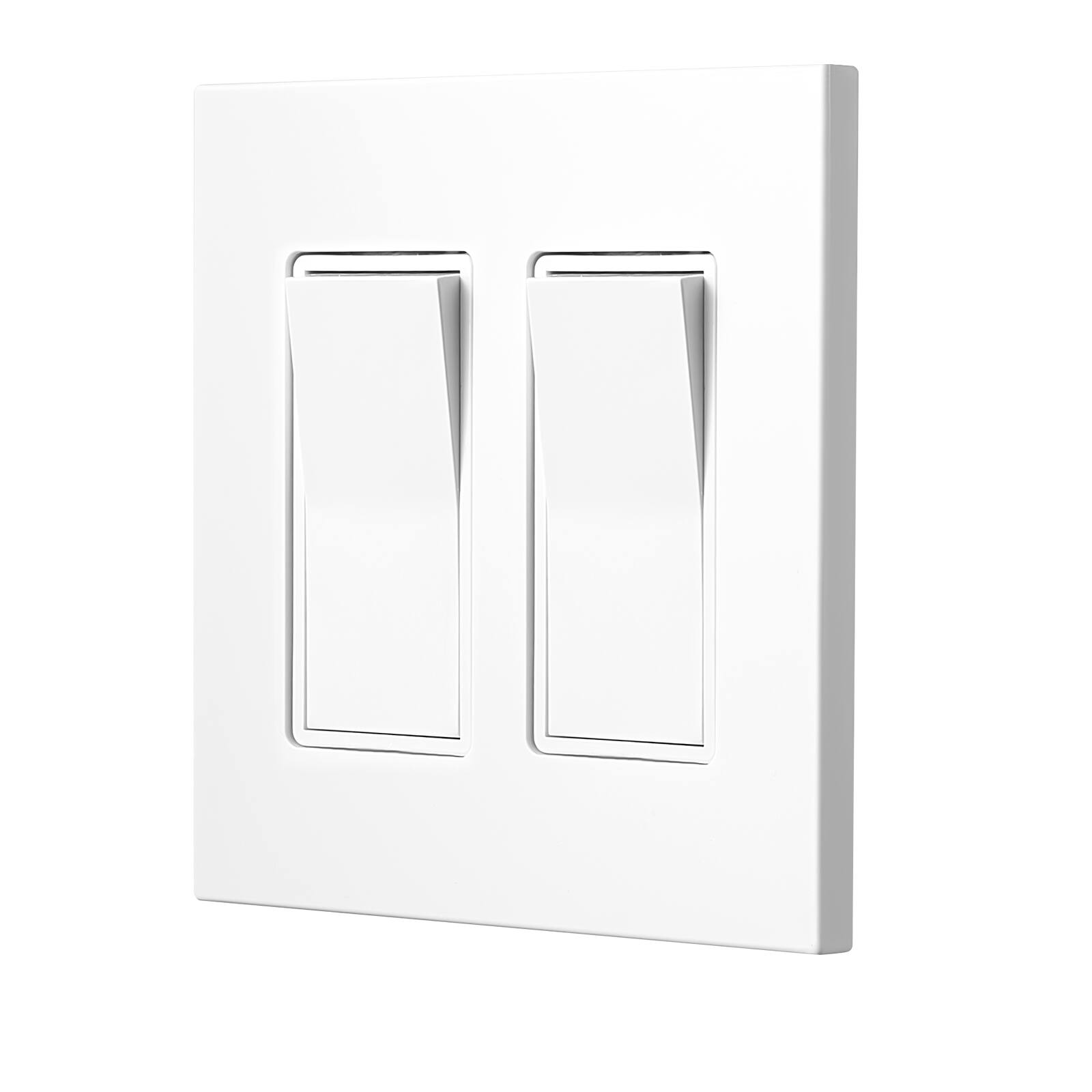 Alt View 5. VEVOR - Rocker Light Switch Wall Plates, 2-Gang Decorative Outlet Covers,Standard Size 4.57in L x 4.53in H Unbreakable - White.