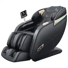 MassaMax - MD906 3D SL Track Smart Massage Chair with Voice Control, AI Body Scan, Zero Gravity,Heat Function - Black