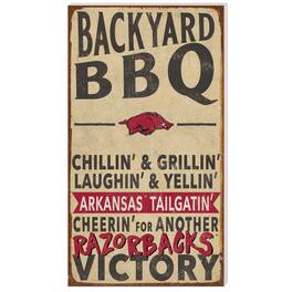 Jardine - Arkansas Razorbacks 11'' x 20'' Indoor/Outdoor BBQ Sign - Tan