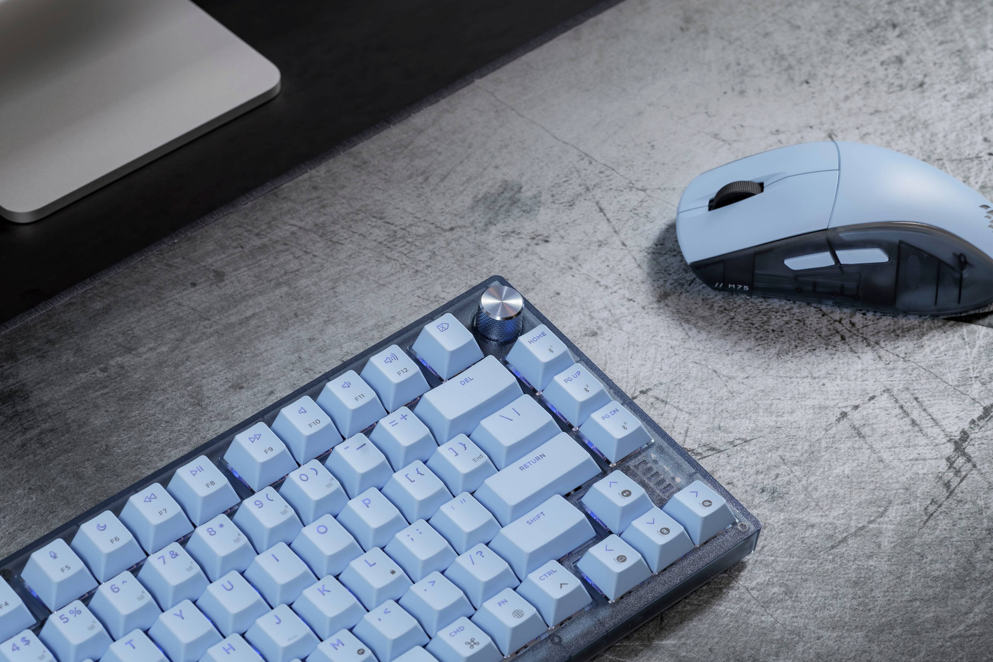 Sure, here is the corrected and grouped text from the image:

```
HOME F5 F6 F7 F8 F9 F10 F11 F12
DEL PGUP PGDN PGUP PGDN
RETURN SHIFT CTRL FN ON
```

This text corresponds to the keys and functions visible on the keyboard in the image.