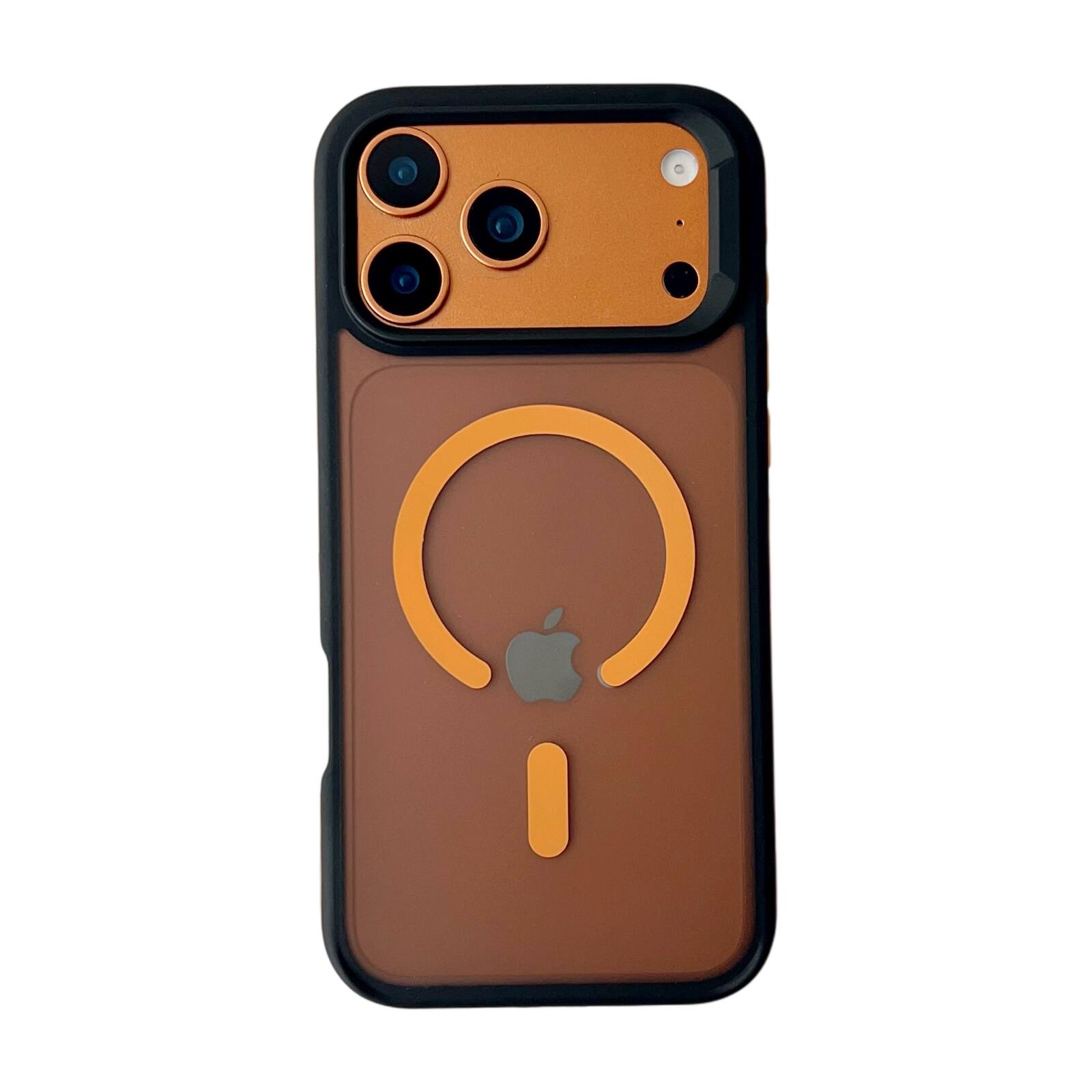 Angle. UUCOVER - Magnetic Phone Case For Apple iPhone 17 Pro Max, Shockproof MagSafe Compatible Slim Matte Frosted Translucent Hard Cover - Darkgreen.