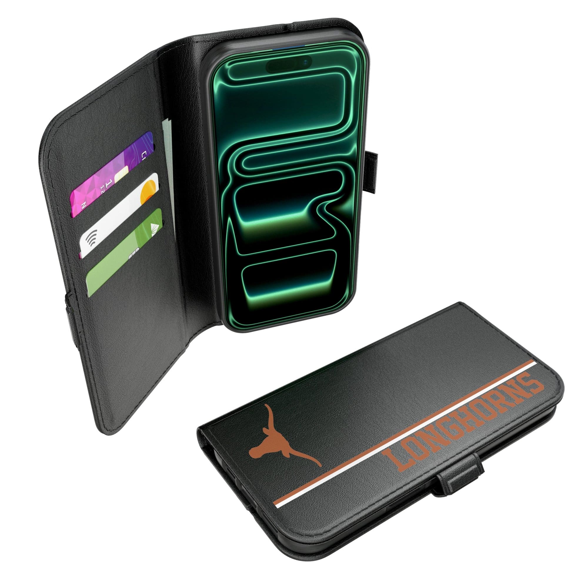 Keyscaper - NCAA - Texas Longhorns iPhone Folio 2.0 Case - 17 Pro Max - Black price history on PriceWatchPro