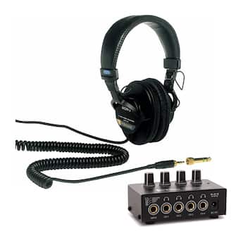 Sony MDR7506 Folding Professional Closed Ear Headphones Bundle Sony MDR7506 Folding Professional Closed Ear Headphones Bundle