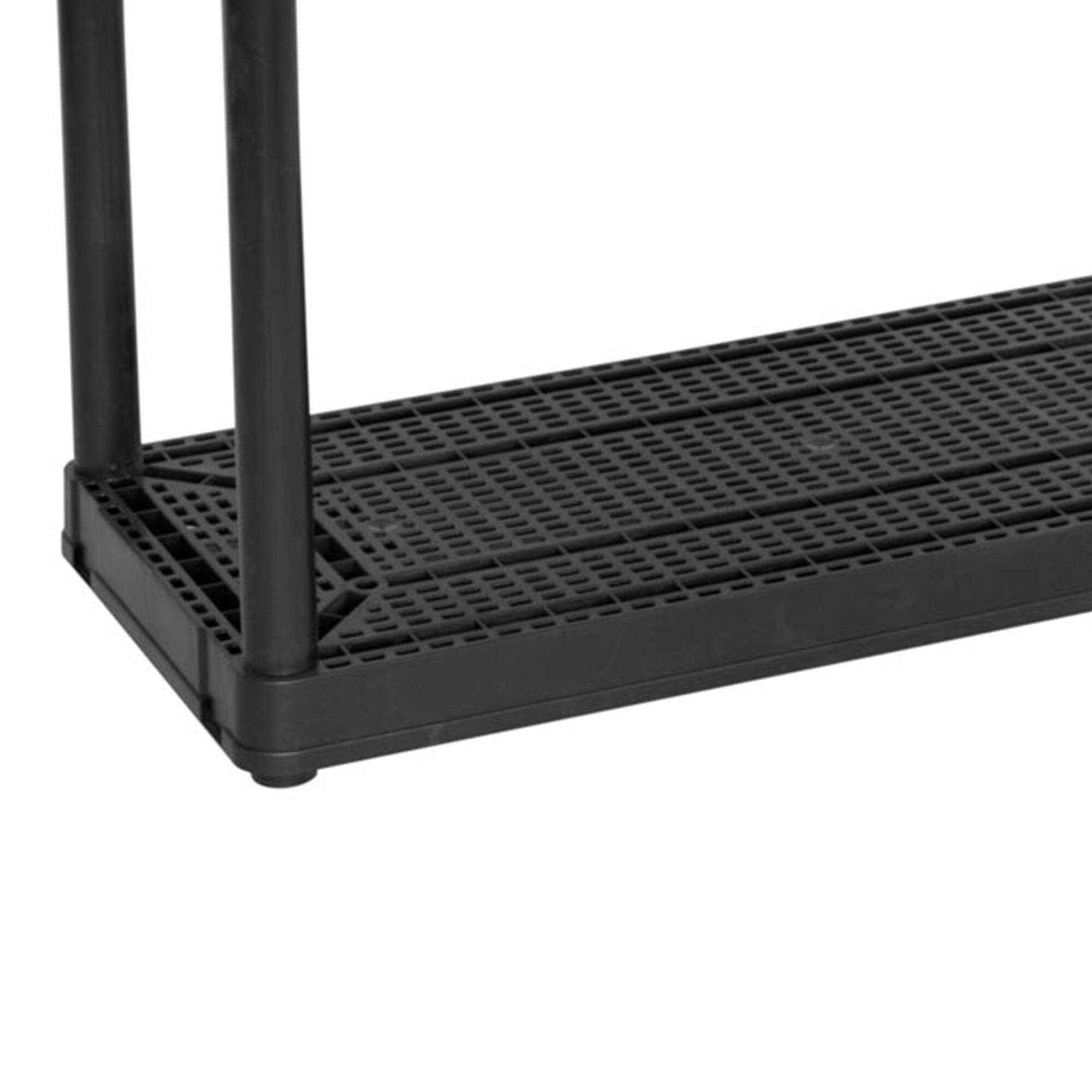 Alt View 7. Gracious Living - Gracious Living 4 Shelf Ventilated Garage Shelving Kit with 4 Bins & Lids, Black - Black.