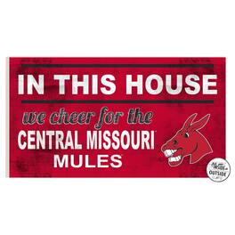 Jardine - Central Missouri Mules 11'' x 20'' Indoor/Outdoor In This House Sign - Red