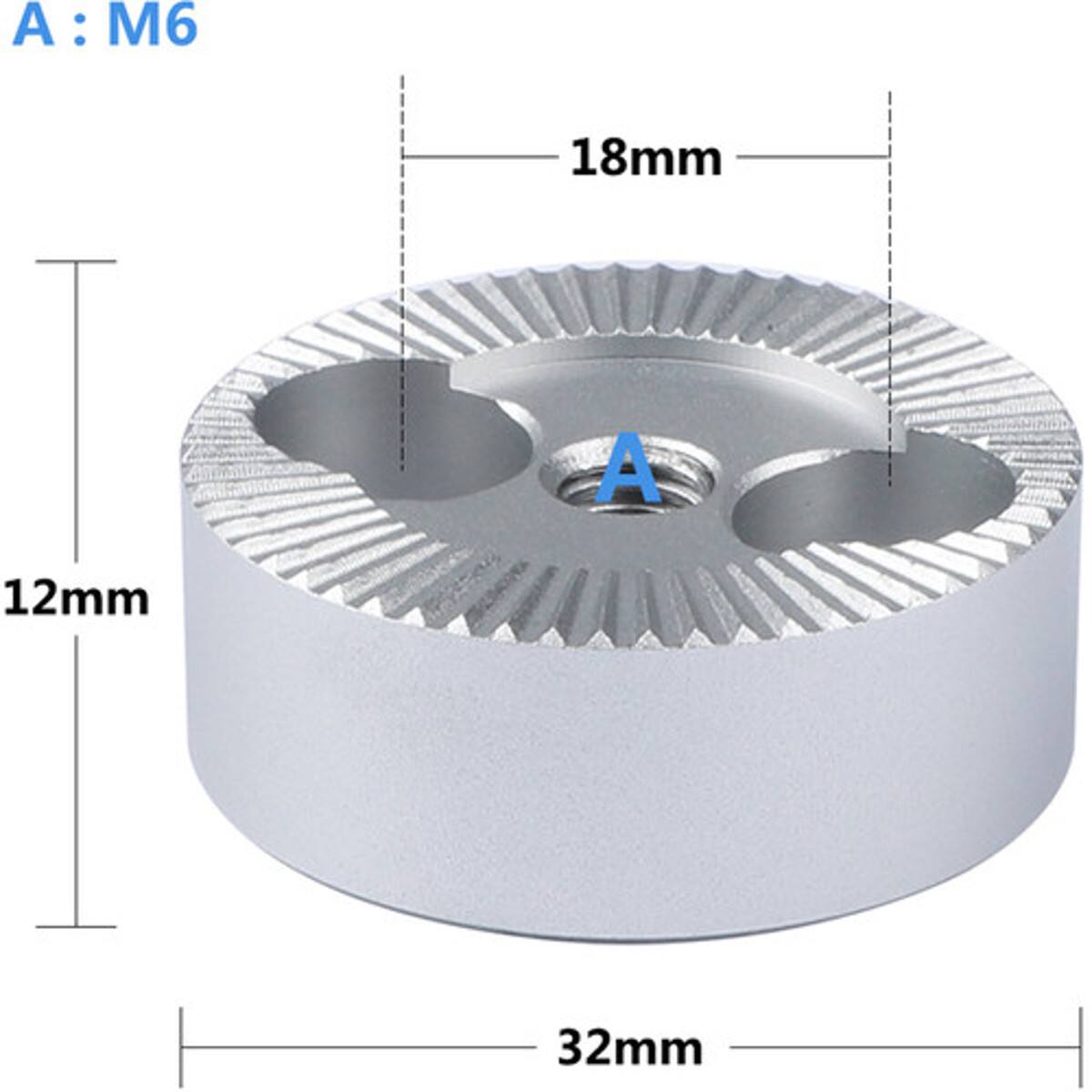 A: M6  
18mm  
12mm  
32mm