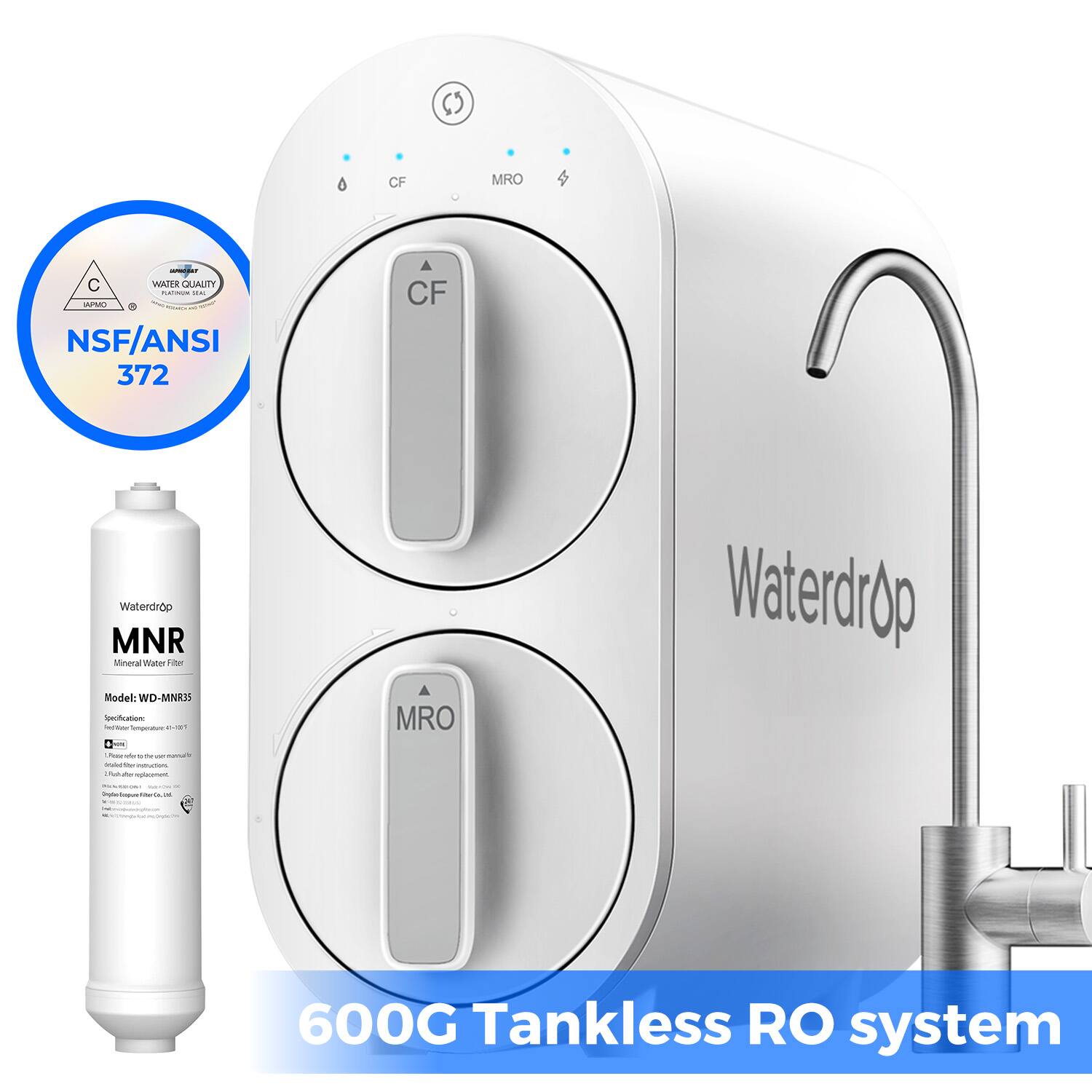 Waterdrop - G2 Reverse Osmosis System Extra WD-MNR35 Water Filter - White