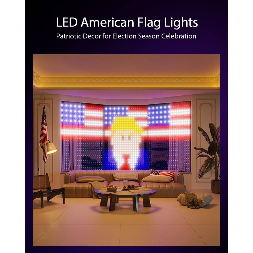 LED American Flag Lights  
Patriotic Decor for Election Season Celebration