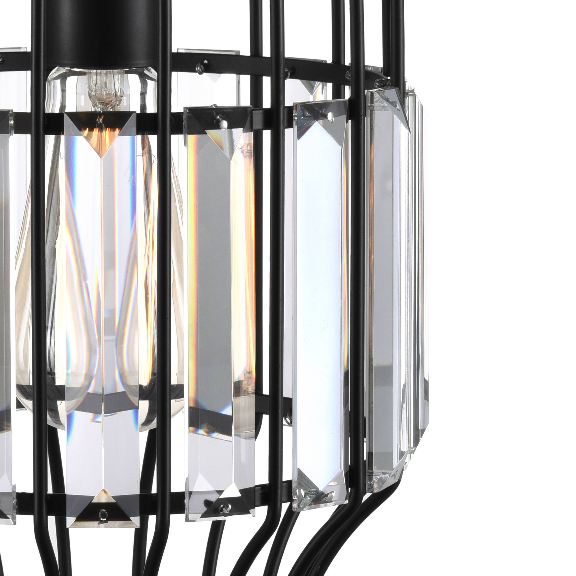 Alt View 1. CWI Lighting - Alethia 1 Light Down Mini Pendant With Black Finish - Black.