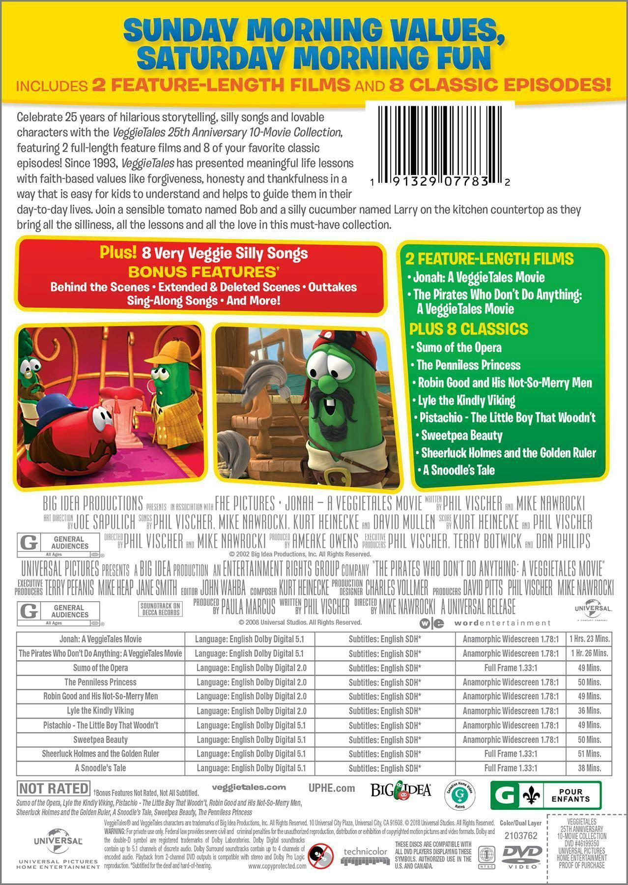 Back. VeggieTales: 10-movie Collection (DVD Set) [DVD].