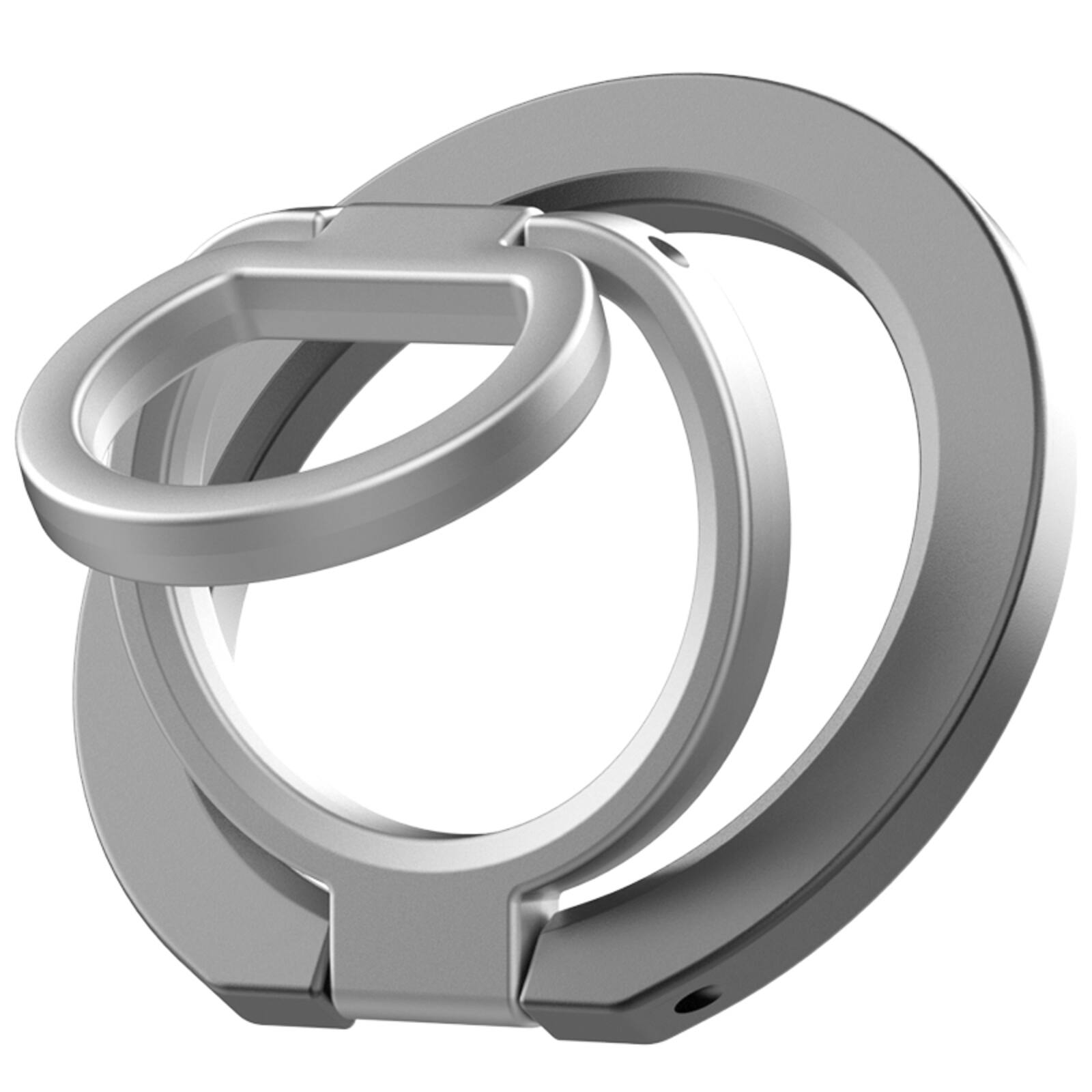 Alt View 6. UUCOVER - Magnetic Ring Holder Dual-Side Magnets Gym Phone Ring Grip Rotating Kickstand Compatible with MagSafe Magnetic Car Mount - Gray.