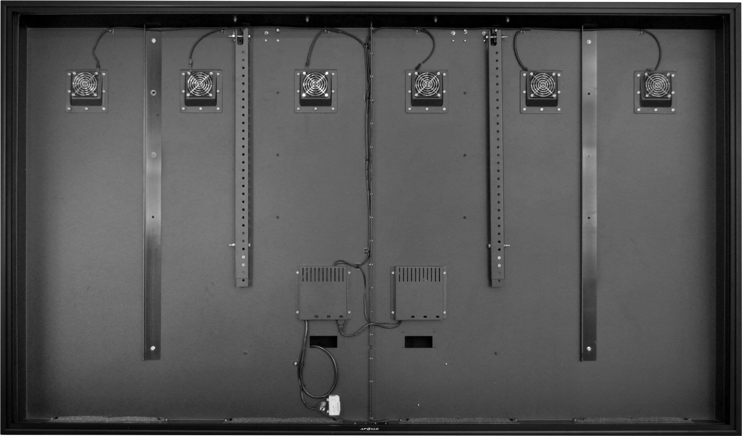 Back. Apollo Enclosures - Apollo 100" Deluxe Outdoor TV Enclosure for 98" to 100" TVs, Quality Aluminum Construction, UL/CSA certified for safety - Black.