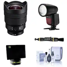 Bundle - Sony - FE 12-24mm f/4 G Lens with Flashpoint Zoom Li-on X R2 TTL Flash Kit