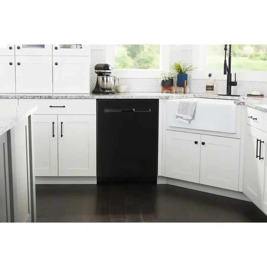 Alt View 9. Maytag - 24" Top Control Built-In Stainless Steel Tub Dishwasher with 3rd Rack, Dual Power Filtration, 47 dBA - Black.