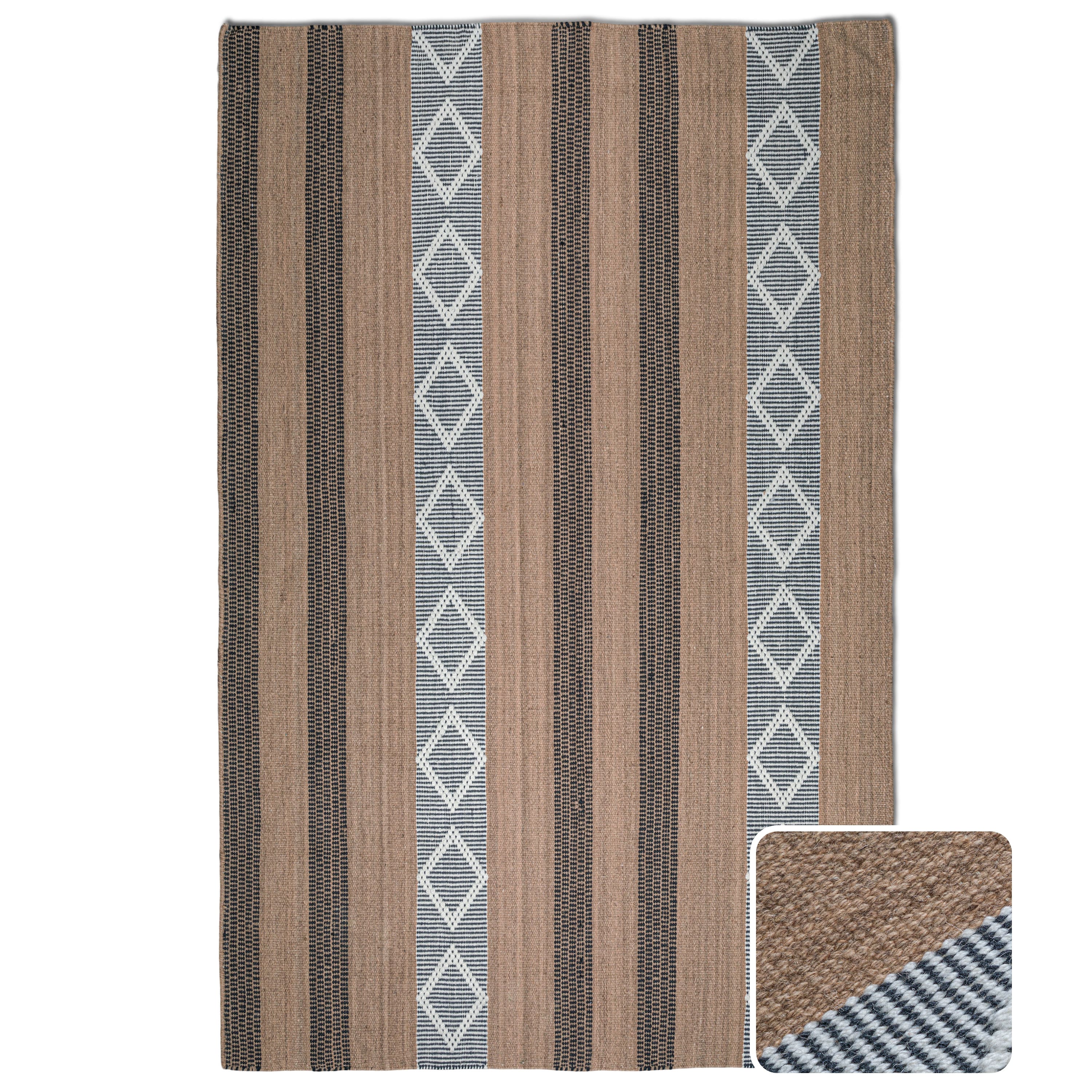 Simpli Home - Hart 6 x 9 Area Rug - Taupe,Black - Front_Zoom