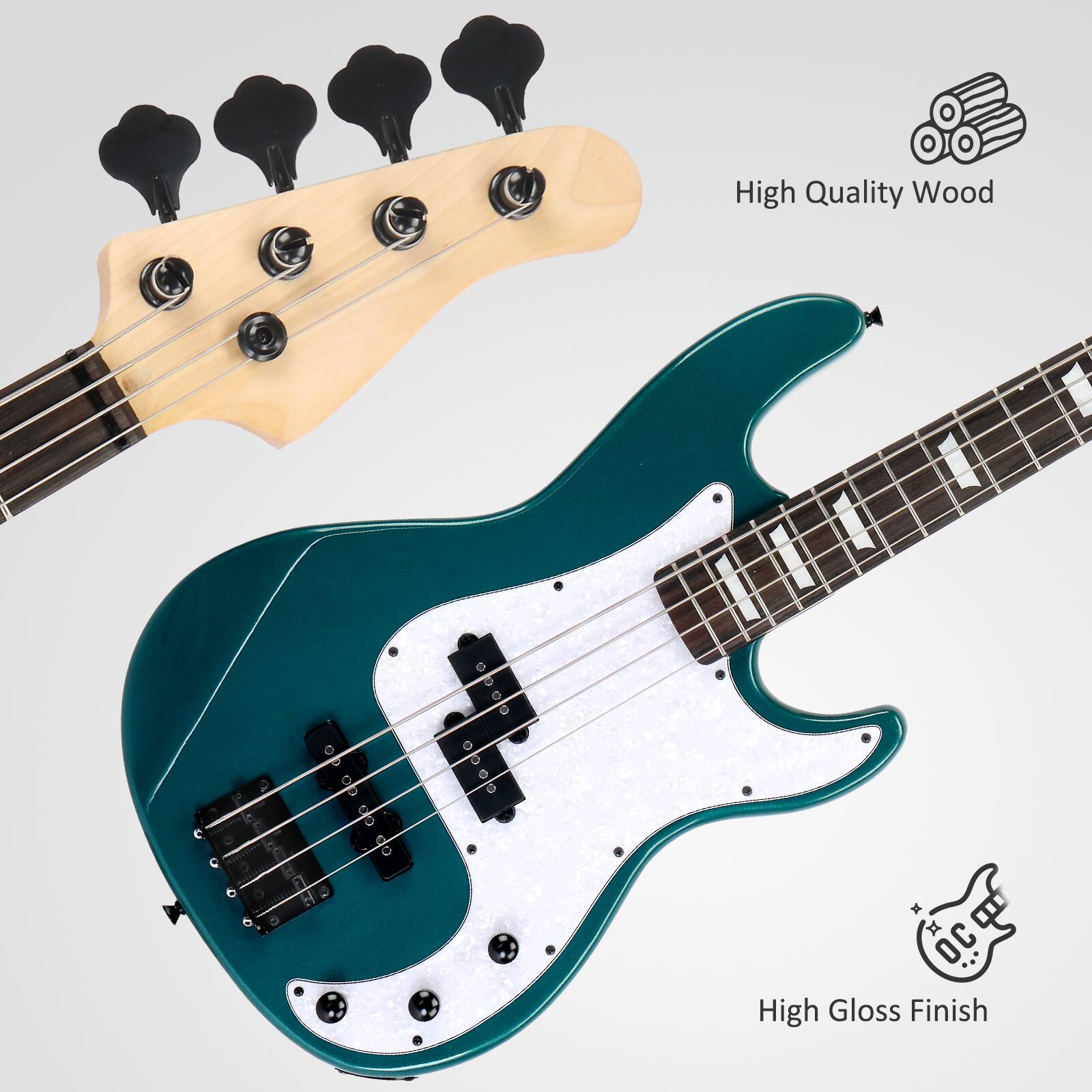 High Quality Wood  
High Gloss Finish