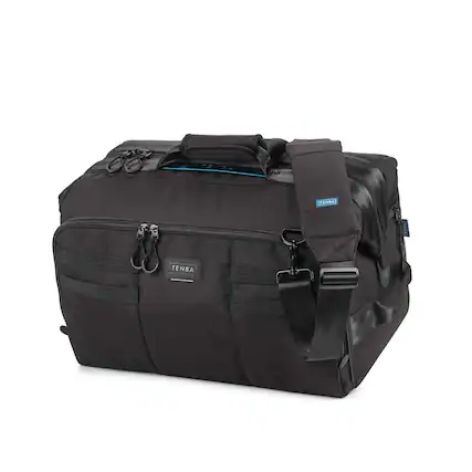 Front. Tenba - Tenba Cineluxe v2 Shoulder Bag 21 Hightop for Professional Camcorders, Cinema Cameras and ENG Rigs, Black.