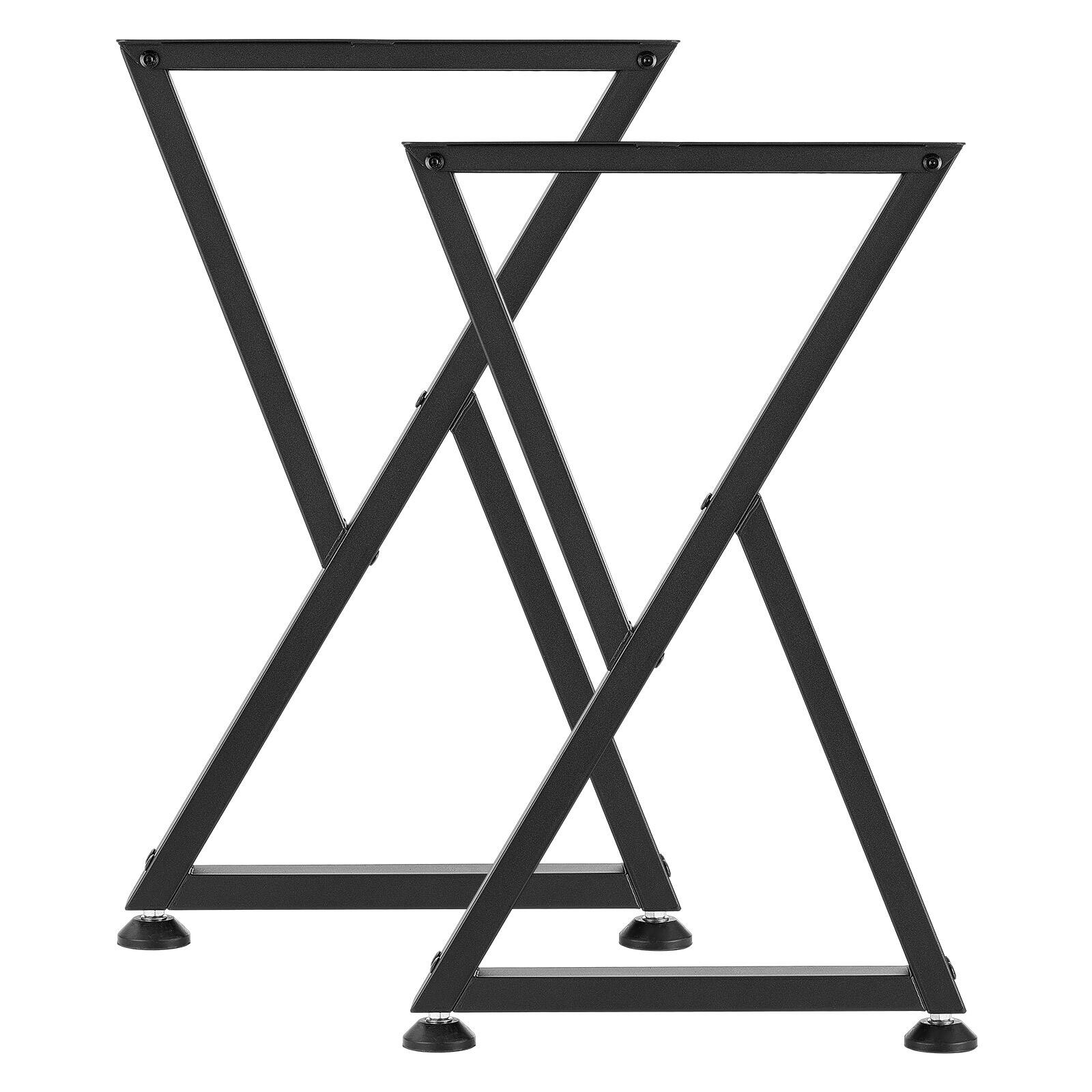 Alt View 5. VEVOR - Table Legs, 29.1" H x 18.6" W Steel Furniture Legs, Modular Design, Easy Assembly, 2204 lbs Max Load Heavy Duty - Black.