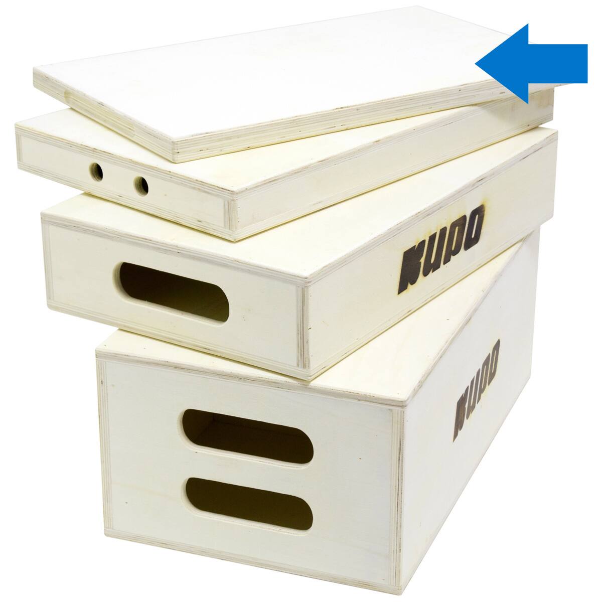 Alt View 3. Kupo - Kupo 20x12x1" Wooden Apple Box, Pancake, Natural.