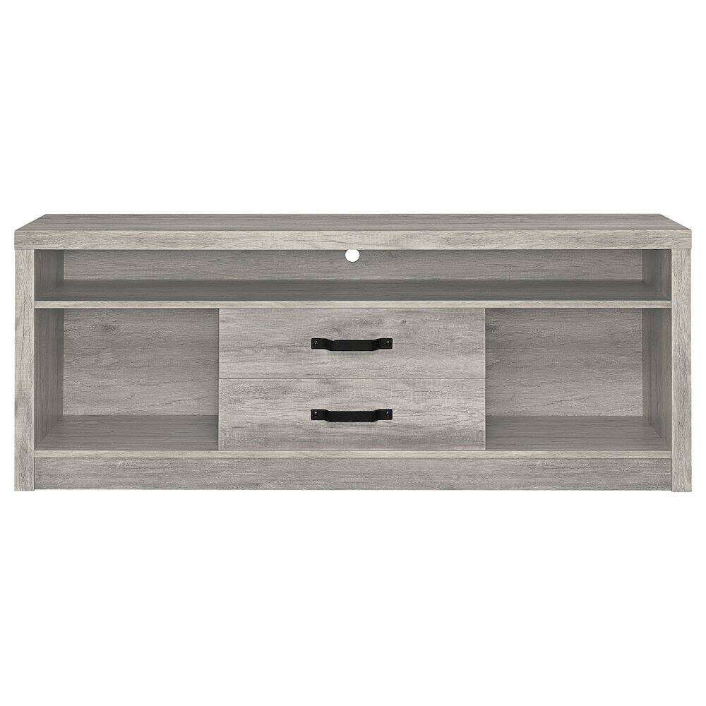 Alt View 4. Coaster Co. of America - Burke 2-drawer Engineered Wood 59" TV Stand Grey Driftwood - Brown.