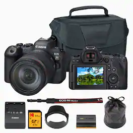 Canon - EOS R6 Mark II Mirrorless Camera with 24-105mm f/4 Lens Bundle