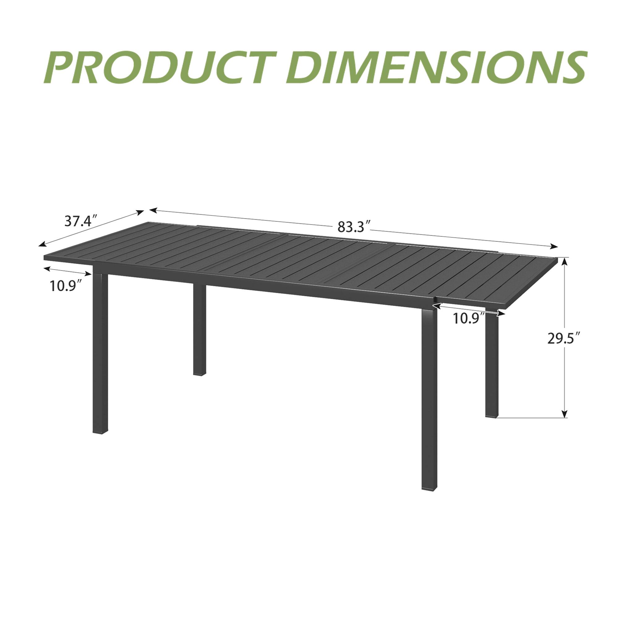 PRODUCT DIMENSIONS

37.4" x 83.3" x 10.9" x 29.5"