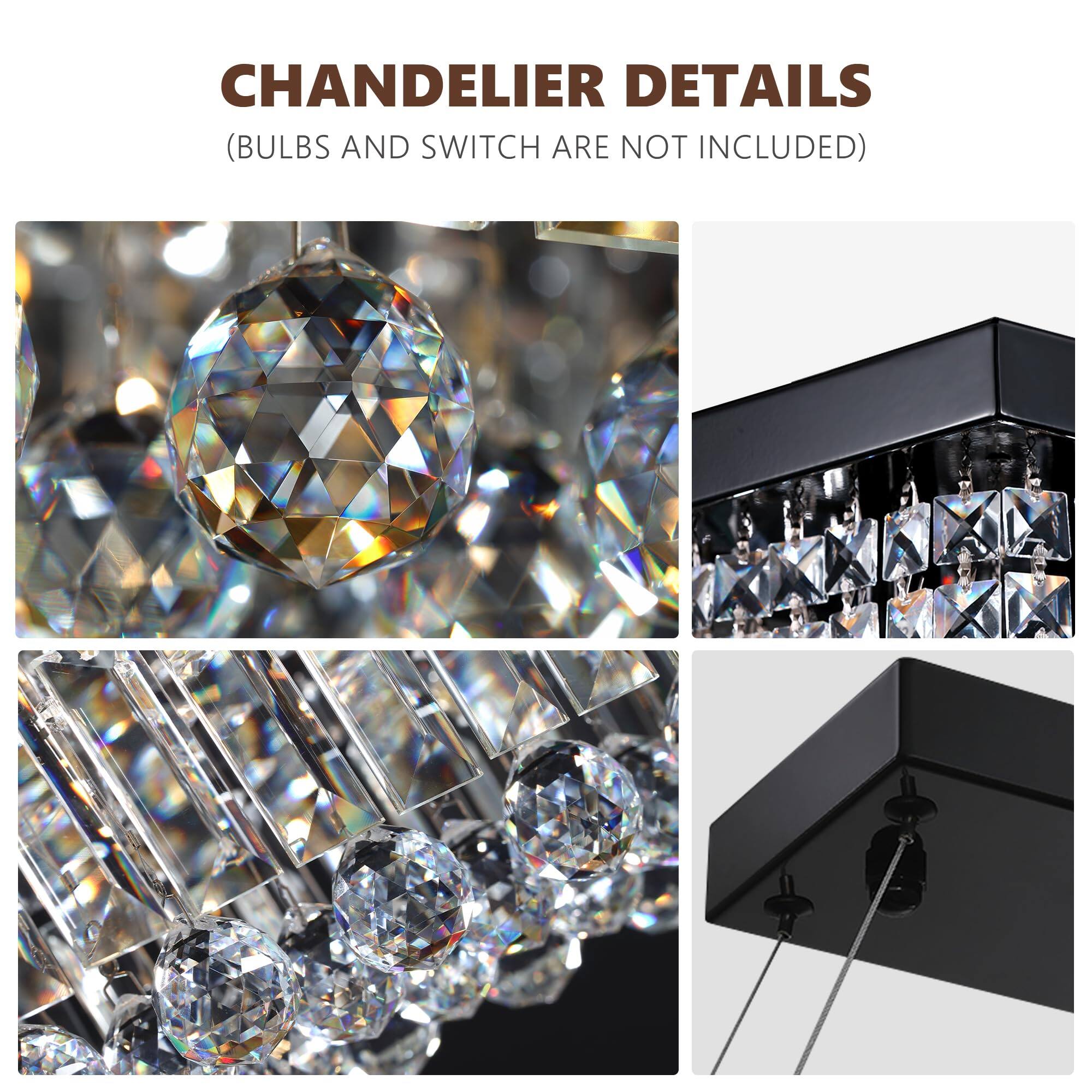 CHANDELIER DETAILS  
(BULBS AND SWITCH ARE NOT INCLUDED)