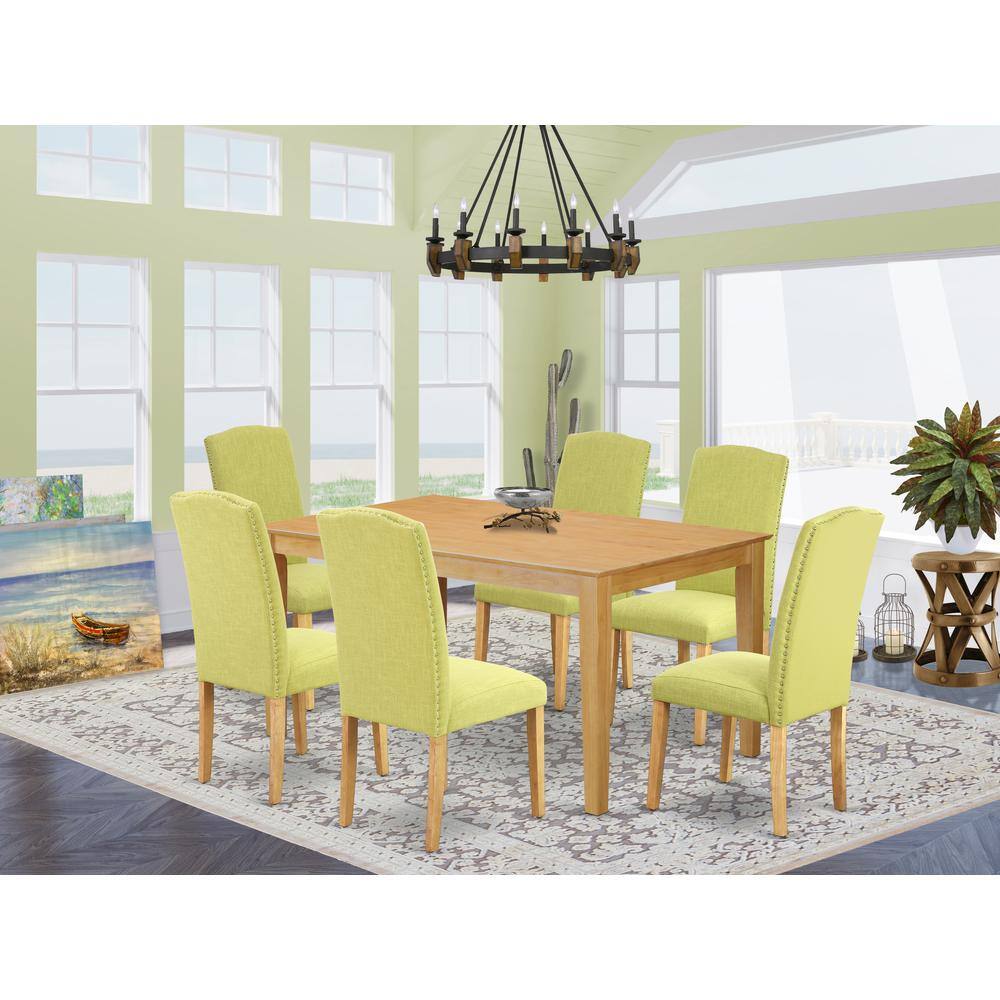 Left. East West Furniture - Dining Room Set Oak - Brown.