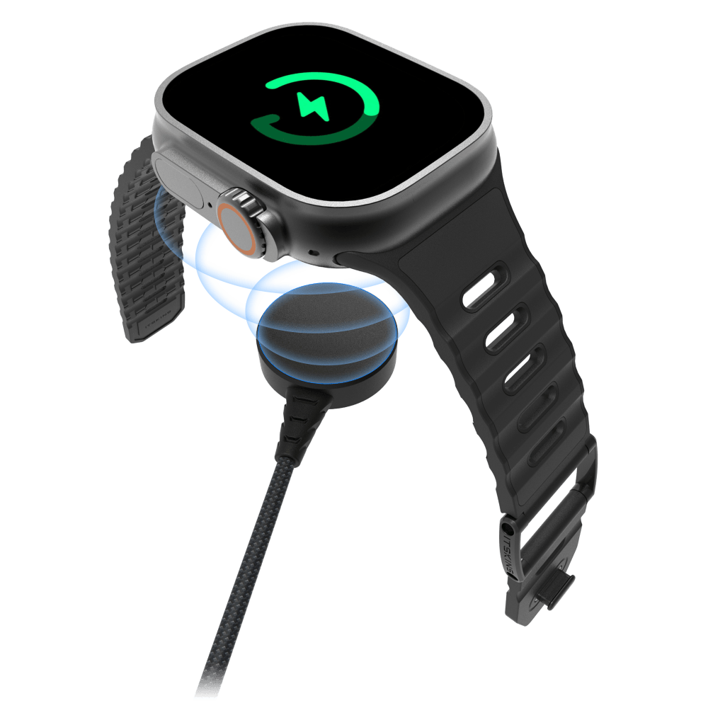 Alt View 4. Itskins - ITSKINS - Hybrid Smartwatch Magnetic Pod to USB C Cable - Black - Black.