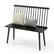 Front. Costway - Entryway Bench for 2 Windsor Rubber Wood Dining Bench with Spindle Back Black - Black.