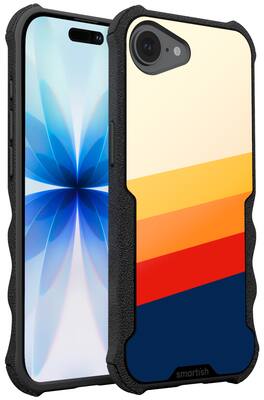 Smartish - iPhone 17e/16eMagSafe Case - Gripzilla - Heavy Duty Armor Cover - Striped Up - Stripes