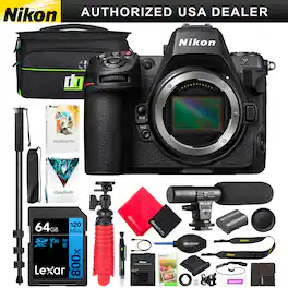 Nikon - Z8 Full Frame Mirrorless Professional 8K Hybrid FX Camera Body Kit 1695 Bundle