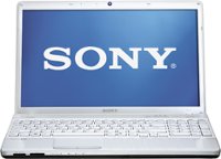 Front Standard. Sony - 15.5" VAIO E Series Laptop - 6GB Memory - 640GB Hard Drive - Glacier White.