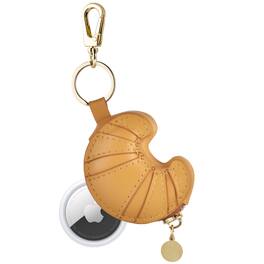 Posh Tech - Croissant Leather Bag Charm for Airtag® - Brown