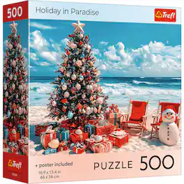 Trefl - Red Holiday in Paradise 500 Piece Puzzle - Multicolor