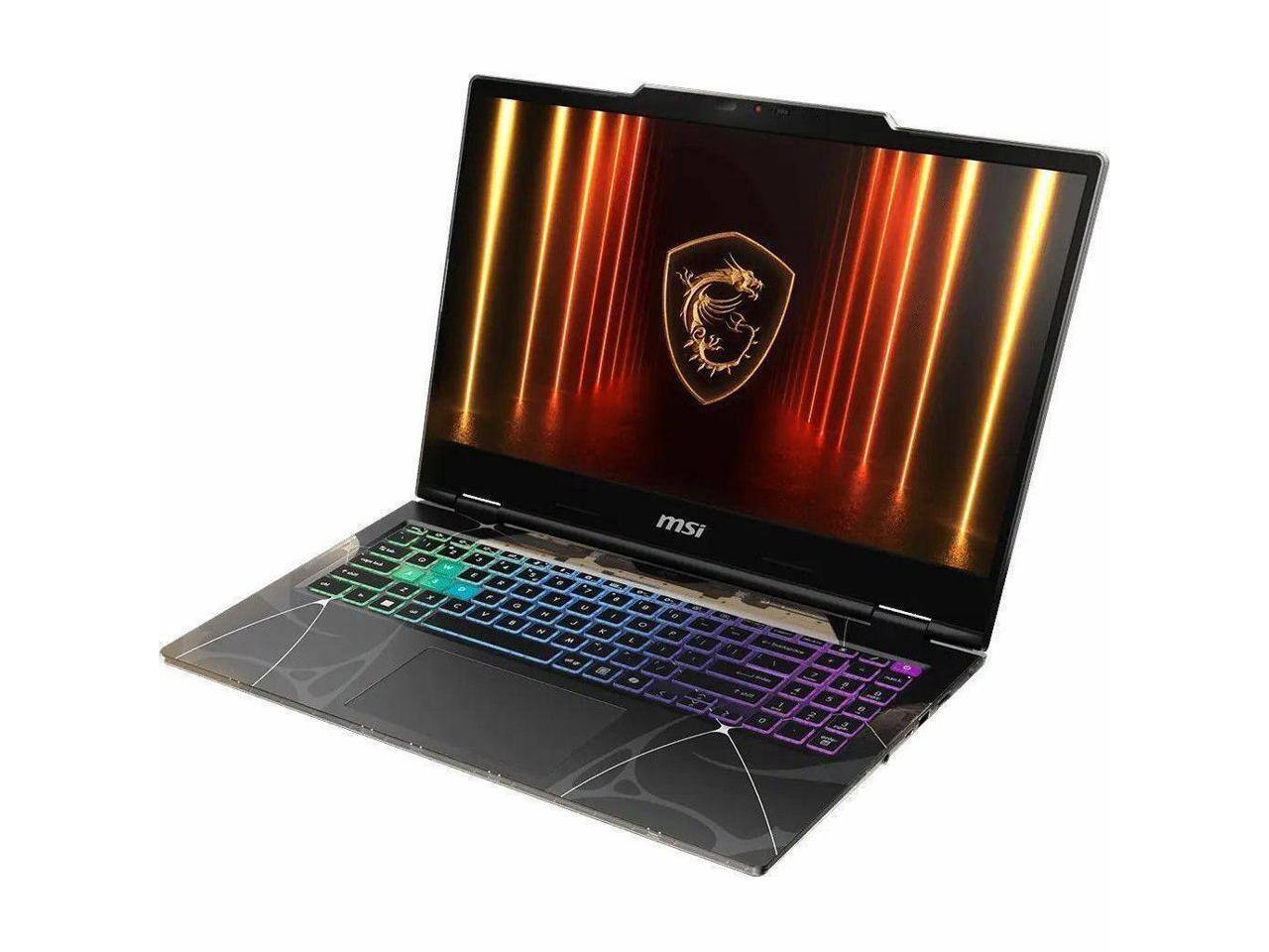 Alt View 2. MSI - MSI Cyborg 15 B2RWFKG-421US Gaming Notebook - Intel Core 7 240H - 32 GB - 1 TB SSD - RTX 5060 8 GB - Windows 11 - Black.