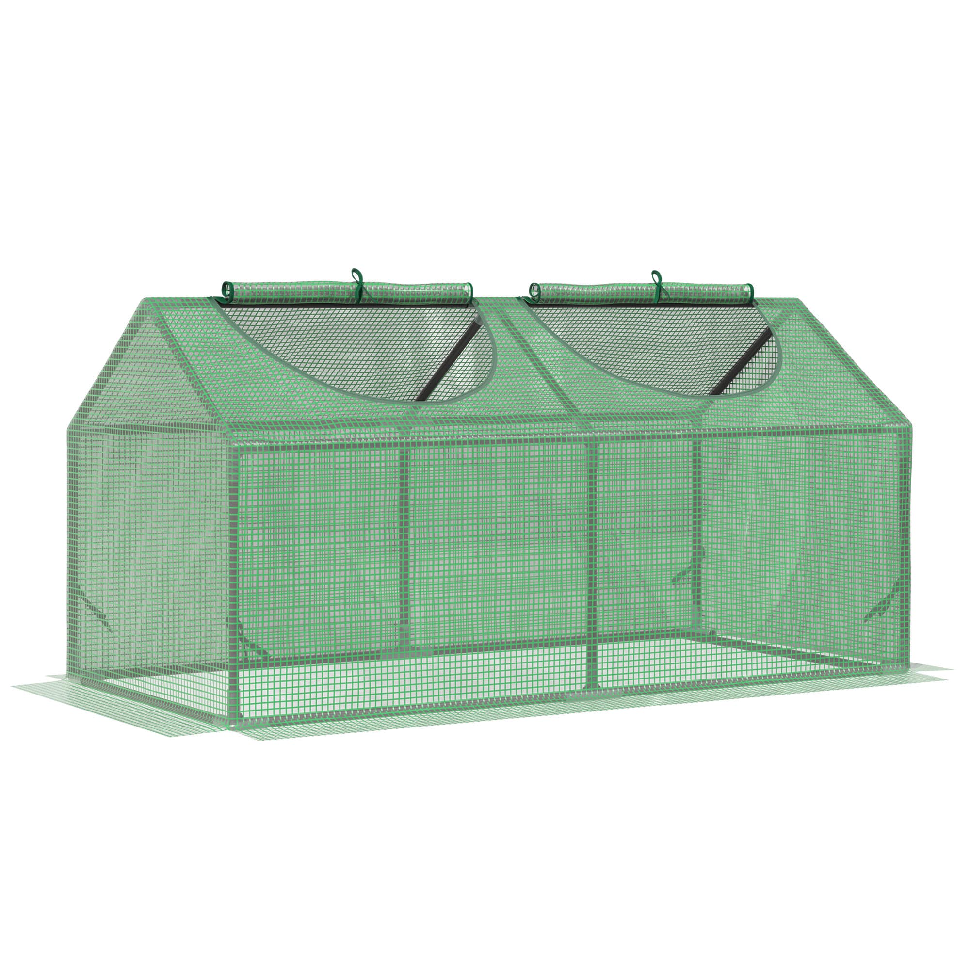 Outsunny - 4' x 2' x 2' Portable Mini Greenhouse, Small Green House with PE Cover, Roll-up Zippered Windows for Indoor price history on PriceWatchPro