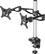 Front. Dual-Screen Monitor Mount for Select Monitors - Silver/Black.