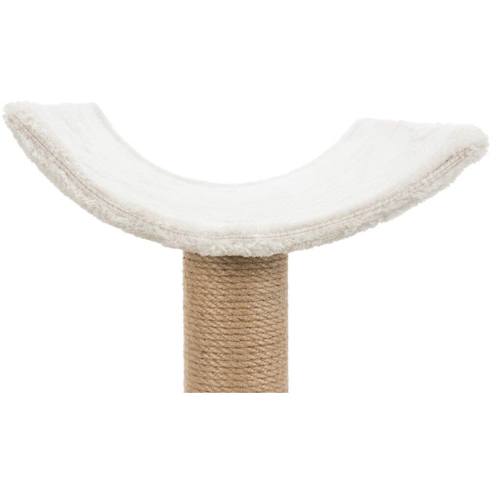 Alt View 1. TRIXIE - Isaba Plush 2-Level Cat Tree with Sisal Scratching Posts, 2 Perch - Light Gray-Greige.