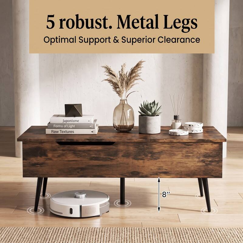 5 robust. Metal Legs  
Optimal Support & Superior Clearance  

Japonisme  
Forms of Light  
Raw Textures  

8"