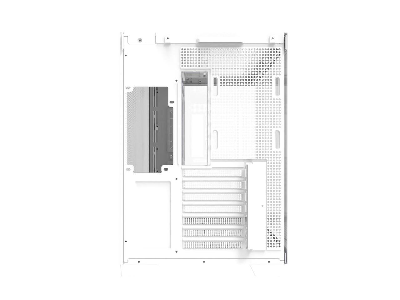 Alt View 6. Super Flower - Super Flower Thunder White / Panoramic Case / Tempered Glass ATX Mid Tower Computer Case - White.