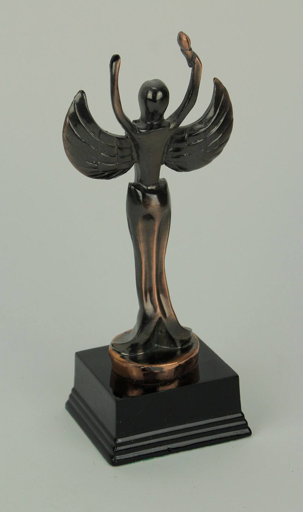 Alt View 2. Zeckos - Bronze Finish Abstract Victory Angel Achievement Trophy Statue - Bronze.