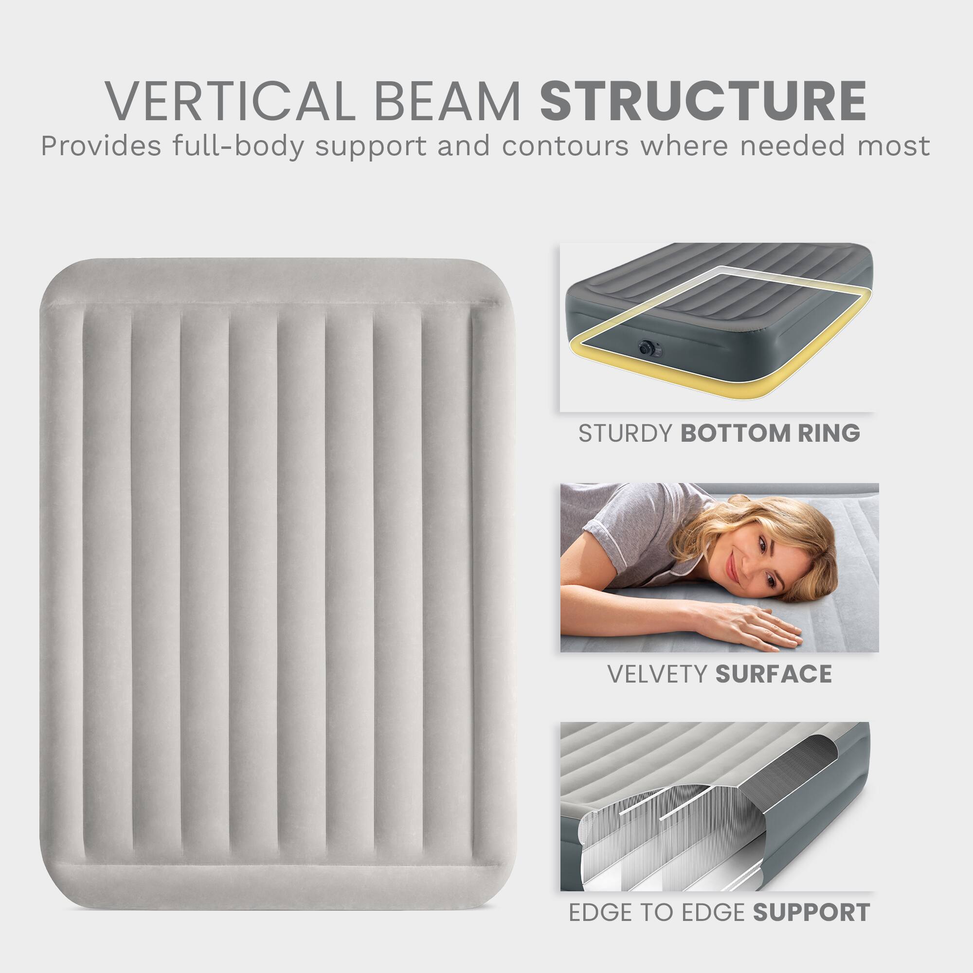VERTICAL BEAM STRUCTURE  
Provides full-body support and contours where needed most  

STURDY BOTTOM RING  

VELVETY SURFACE  

EDGE TO EDGE SUPPORT